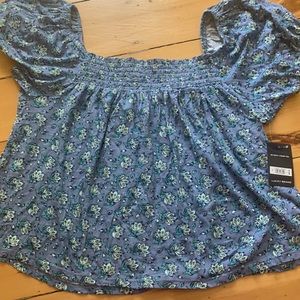 Lucky Brand, 100% cotton floral top.